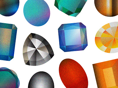 Shiny Things diamond emerald gem gems illustration jewelry ruby sapphire vector