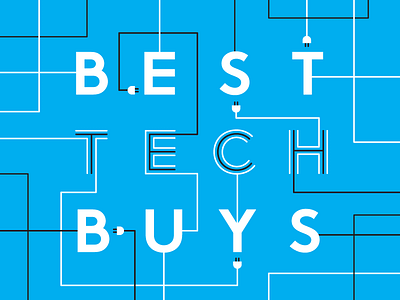 Best Tech Buys design illustration tech technology type typography vector wires