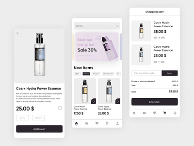 Cosmetic Mobile App app cosmetic mobile app product design ui