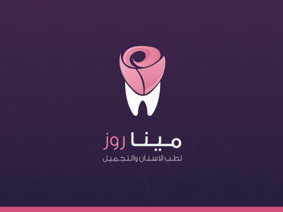 Mena rose beauty cosmetic humam logo logo design mena rose teeth