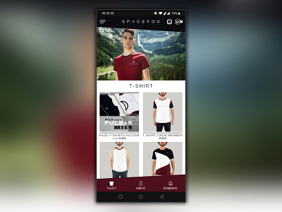 Spacefox mobile app concept art app clothe design mobile mobile app morena daniel shop shopping shopping app spacefox ui ux