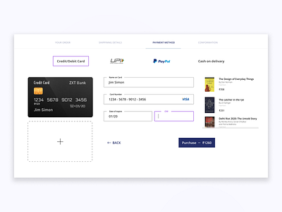 Card checkout page for E-commerce website colors dailyui design minimal ui ux web website