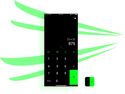 Calculator app for ios app colors dailyui icon logo minimal typography ui ux web