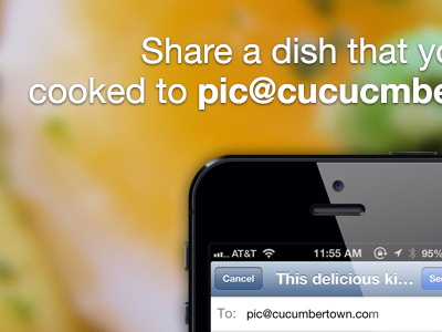 Teasing a new feature cook email food phone photo pic promotion recipe teaser