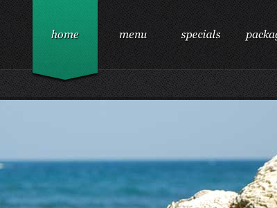 Salon & Spa navigation banner flag georgia italic menu navigation photo texture