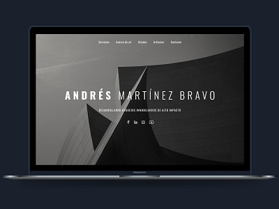 Minimalist website of a real estate design español mexico minimal minimalism minimalist realestate uiux webdesign webdesigner website