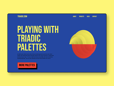Triadic Website color palette colorfull colorpalette design figmadesign minimal triadic ui uiux ux web webdesign website
