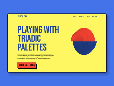 Web Design with triadic palettes