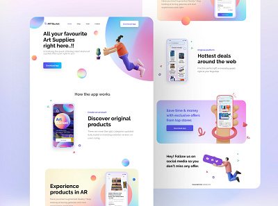 Art Bucket App | UI Design app design branding design illustration interaction design logo product design ui uidesign uiux user experience userinterface ux vector