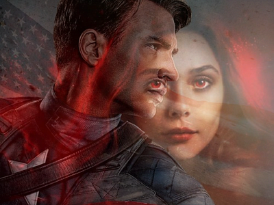 Scarlet America: Wanda Maximoff x Steve Rogers design typography