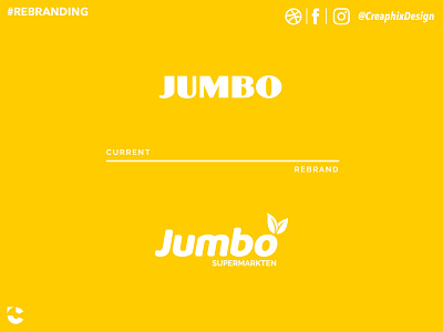 Jumbo Supermarkets - LOGO REBRAND adobe adobe illustrator branding design graphic design icon illustrator logo logo design logo rebrand logoredesign rebranding supermarket typography vector yellow