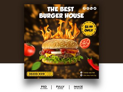 Social Media Banner, Template, Post. 2d 3d adobe illustrator adobe photoshop adobe xd advertising artist banner brand design branding burger king ecommerce facebook banner food food banner illustration instagram post social media banner template ui