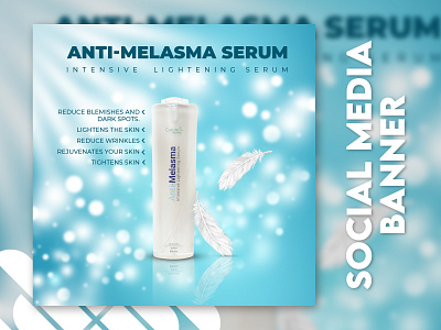 Social Media Banner. Poster, Lady Product, Face wash