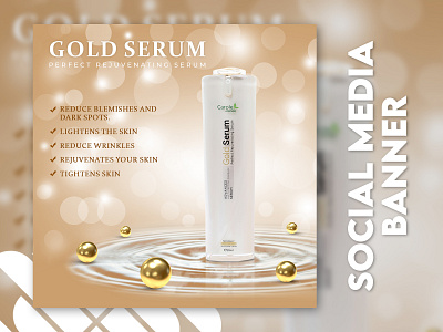 Social Media Banner. Poster, Lady Product, Face wash