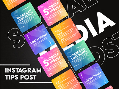 Instagram Tips Post 3d adobe illustrator adobe photoshop advertising attractve banner graphic design info instagram banner instagram counsel instagram post post poster promotional banner quotes post social media advertise social media banner tips post ui