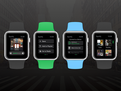 Daily UI: Smartwatch Design apple watch daily ui dailyui spotify wearable