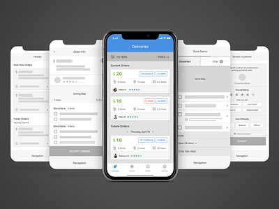 Design Challenge: Delivery App delivery app design mobile mobile ui mockups sketches wireframes