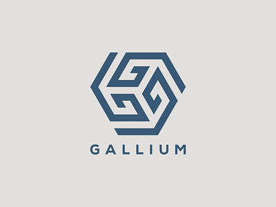 GALLIUM artist dj edm electronic g letter liquid logo metal music musician pattern repeating shape simple spiral symmetrical unique