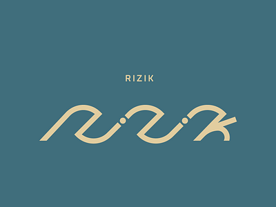 RIZIK Logo abstract custom edm electronic house logo logo design mark music piano sleepy soft typography water wave wavy