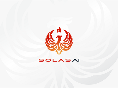 SOLAS AI, Logo ai animal bird brand branding cyber fire firebird gradient identity illustration logo phoenix security