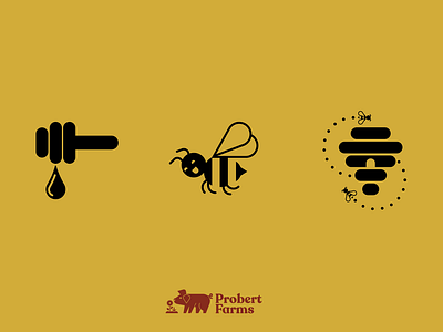 Bee Illustrations for Probert Farms