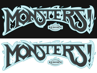 Monsters! Reborn! Logo custom design logo type