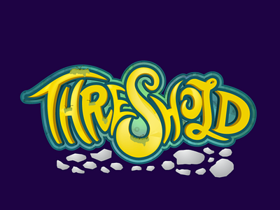 Threshold Logo WIP custom design fun game illustration logo playful type typography wip