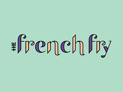 The French Fry chic couture custom french fry fun logo treatment type