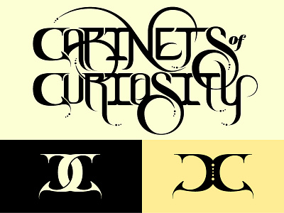 Cabinets of Curiosity Type and Logo Monogram band custom fantasy fun identity line logo monogram progressive rock typography unique