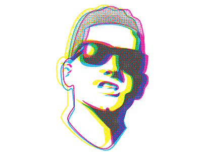 Eminememem clean cmyk color eminem illustration overprint print