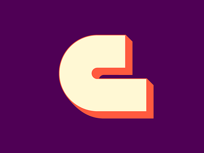 C - Logo-A-Day c clean letter logo orange simple tye typography
