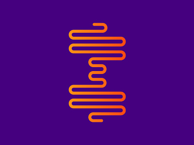 I, Letter-A-Day alphabet color i letter logo orange purple type typography