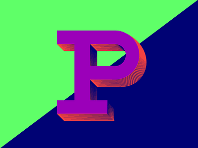 "P" Letter Project alphabet clean color fun letter logo modern p simple timeless type