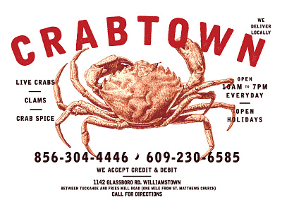 Crabtown advertisement anti design crabs design flyer simple