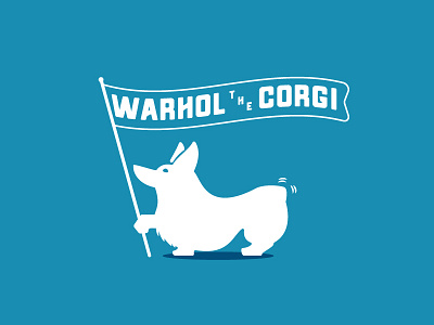 Corgi take 2 animal corgi dog flag hochstady icon puppy silhouette simple type