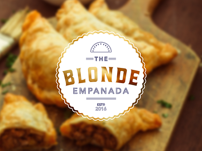 The Blonde Empanada empanada line logo mexican simple south