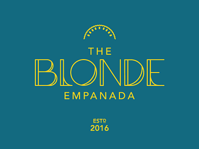 The Blonde Empanada Custom Logo Type branding custom empanada food logo simple type typography unique