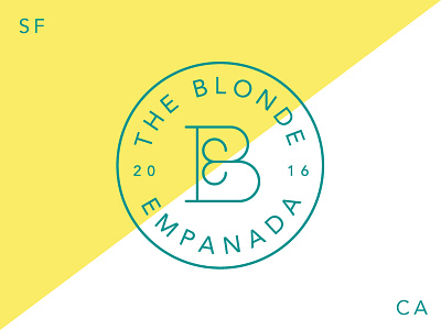 The Blonde Empanada - Brand Option branding circles design empanada food frilly line logo mexican simple