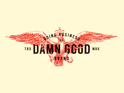 Damn Good Brand Logo Mock up brand eagle logo texture typography