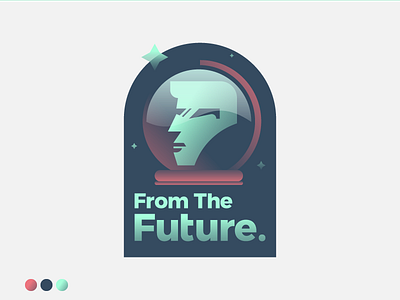 From The Future Rebrand Space Illustration futuristic gradient helmet illustrator man space