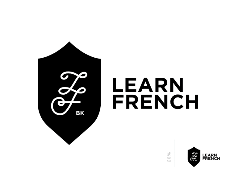 Learn French BK Monogram + Branding Mockup black and white brooklyn education french hip hipster minimalism