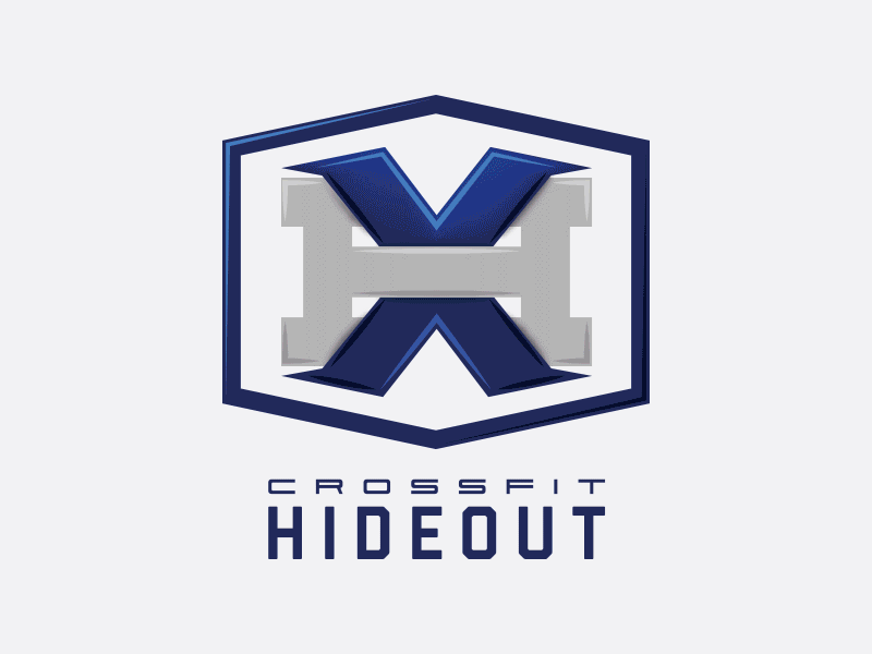 Crossfit Hideout Gym Logo branding crossfit exercise gym logo mark workout