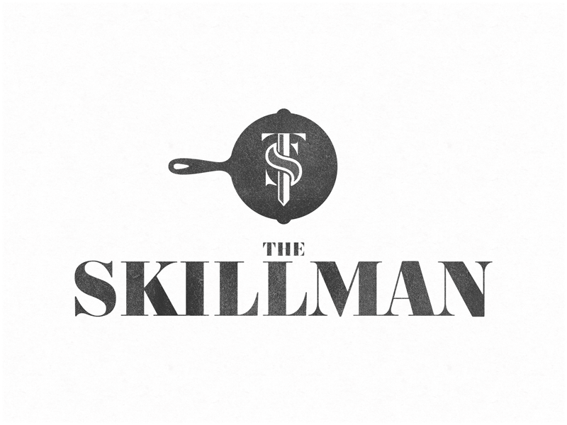 Restaurant Logo Monogram for The Skillman out of NYC monogram visual identity branding restaurant nyc skillman skillet