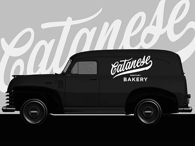 Catanese Sanitary Bakery Refresh bakery logo old school cool script