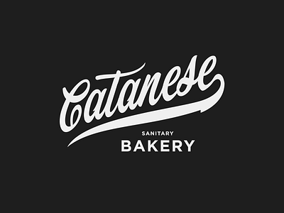 Catanese Sanitary Bakery Logo bakery logo script