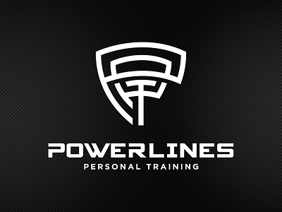 "PPT" Powerlines Personal Training Monogram athletic brand fitness logo monogram shield