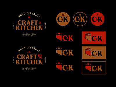 Craft & Kitchen Logo Lockup Ideas arts arts and crafts branding brewery design ideas identity las vegas lockups logo restaurant system visual identity