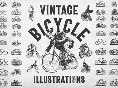 Vintage Bicycle Illustrations Download