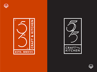 595 Craft & Kitchen Monogram Logos brew craft eat food gastro minimal monogram monogram design monogram logo numbers pub restaurant simple
