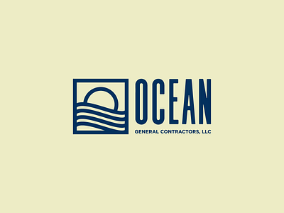 Ocean Minimalist Mono Weight Logo